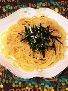 包丁不使用!ツナとなめ茸の和風パスタ-レシピのメイン写真