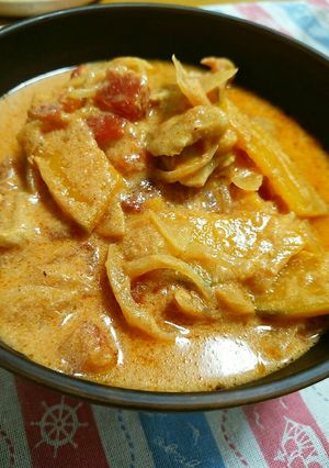 ☆鶏肉とかぼちゃのトマト豆乳煮込み☆-レシピのメイン写真