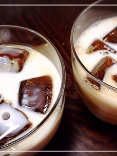 冷たい♡珈琲氷で簡単カフェラテ-レシピのメイン写真