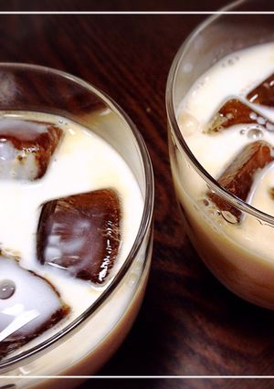 冷たい♡珈琲氷で簡単カフェラテ-レシピのメイン写真