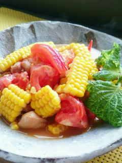 トマ鶏コーンがりバター-レシピのメイン写真