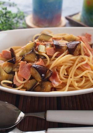 ポポラ風♪なすベーコンしょうゆ味パスタ♪-レシピのメイン写真