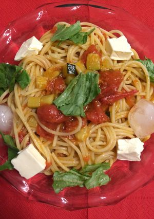 トマトとバジルの冷製パスタ-レシピのメイン写真