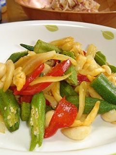 オクラのカラフルカレー炒め-レシピのメイン写真