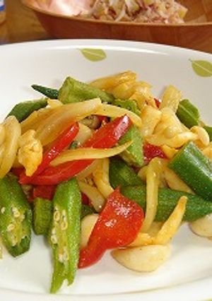 オクラのカラフルカレー炒め-レシピのメイン写真