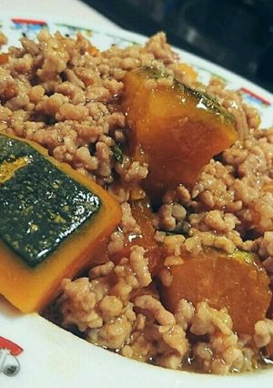 ほっこりかぼちゃの生姜そぼろあんかけ-レシピのメイン写真
