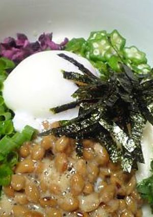 ネバネバ５色うどん-レシピのメイン写真