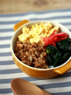 ツナそぼろの三色丼-レシピのメイン写真