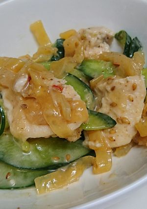 簡単美味しい！中華クラゲと鶏胸肉のサラダ-レシピのメイン写真