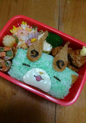 妖怪ウォッチ キャラ弁 ぷにコマ-レシピのメイン写真
