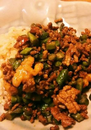 インゲンの中華風ガパオライス-レシピのメイン写真