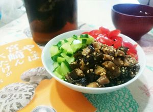夏ごはん☆しいたけそぼろの3色丼-レシピのメイン写真