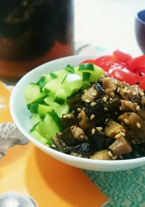 夏ごはん☆しいたけそぼろの3色丼-レシピのメイン写真