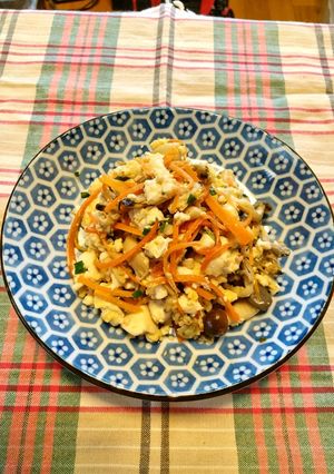木綿豆腐で胃腸にやさしい栄養満点炒り豆腐-レシピのメイン写真