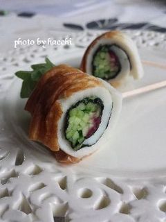 しそ梅キュウのちくわくるくる-レシピのメイン写真