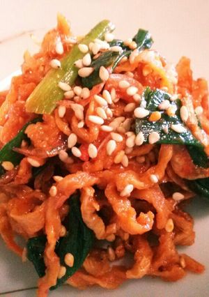 切り干し大根とねぎのキムチ(辛味噌和え)-レシピのメイン写真