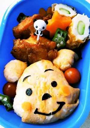 簡単かわいい☆プーさんのオムライス弁当-レシピのメイン写真