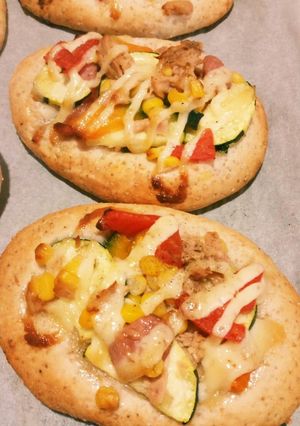 夏野菜グラハムパンパパパパーンHB簡単-レシピのメイン写真