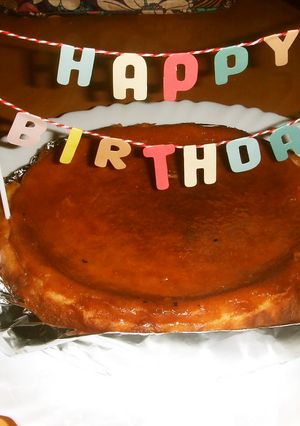 ハッピーバースディのベイクドチーズケーキ-レシピのメイン写真