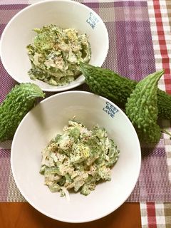 ゴーヤとアボカドのサラダ-レシピのメイン写真