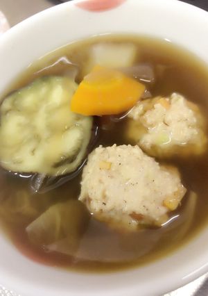 野菜たっぷりオニソメスープinつくね-レシピのメイン写真