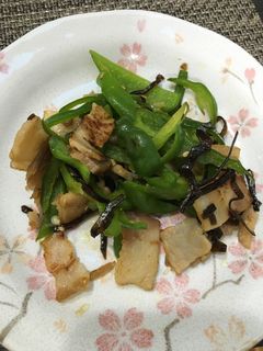ピーマンとベーコンの佃煮炒め-レシピのメイン写真