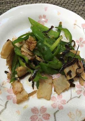 ピーマンとベーコンの佃煮炒め-レシピのメイン写真