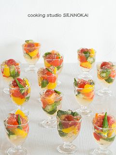 おしゃれな夏野菜のお浸し ひんやりジュレ-レシピのメイン写真