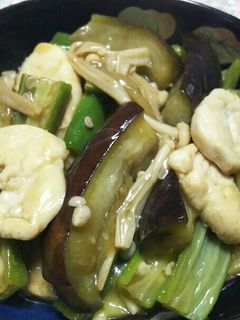 オクラとナスと鳥胸肉のとろみ煮-レシピのメイン写真