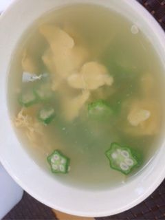 オクラとたまごのスープ-レシピのメイン写真