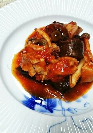 最速!鶏肉となすのトマトソース煮-レシピのメイン写真