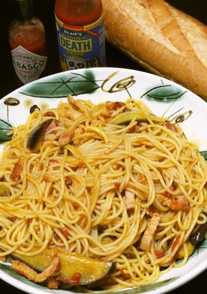 ナスとベーコンのトマトソース・パスタ-レシピのメイン写真