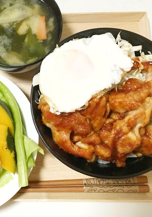 簡単！タレが絡む★バーベキューチキン丼-レシピのメイン写真