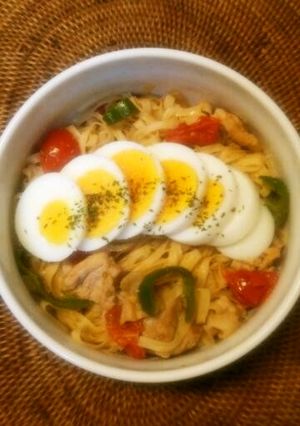 【糖質０麺】やせおか☆焼きうどん風弁当-レシピのメイン写真