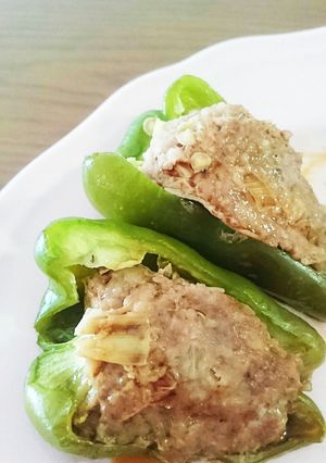 切って詰めるだけ♪簡単美味ピーマン肉詰め-レシピのメイン写真