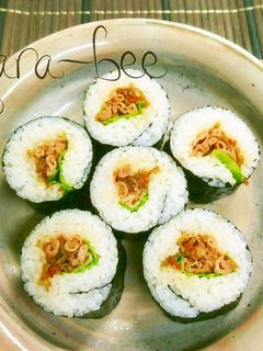 こりゃ旨い♡きんぴら焼肉マヨ海苔巻き-レシピのメイン写真
