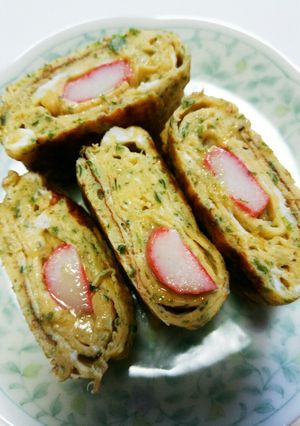冷めても美味しいカニカマの彩り卵焼き♡-レシピのメイン写真