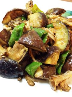 簡単♬なすとピーマンと舞茸の甘辛味噌炒め-レシピのメイン写真