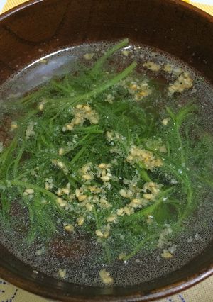 おかひじきのごま風味中華スープ-レシピのメイン写真