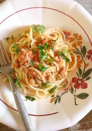 トマトとレモンのミートソーススパゲティー-レシピのメイン写真