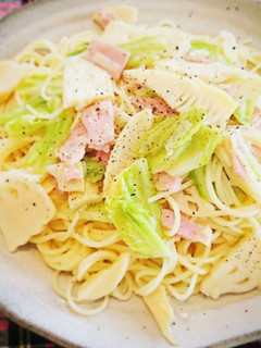 超簡単パスタ(浅漬の素で味付け)-レシピのメイン写真
