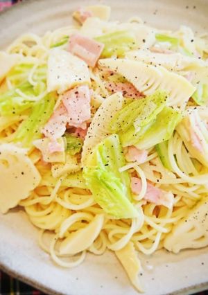 超簡単パスタ（浅漬の素で味付け）-レシピのメイン写真