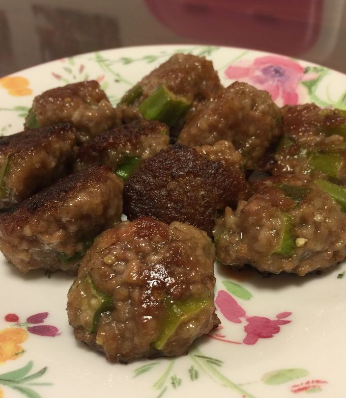 超簡単！今すぐオクラ肉団子(卵なし)-レシピのメイン写真