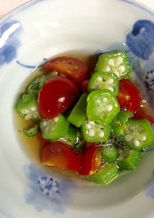 オクラとトマトの酢の物サラダ-レシピのメイン写真