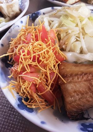 簡単☆トマトとパリパリサラダ麺和え-レシピのメイン写真