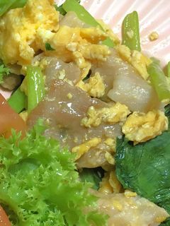 小松菜と豚肉の卵炒め-レシピのメイン写真