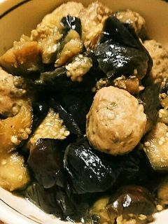なすと鶏つくねの煮物-レシピのメイン写真