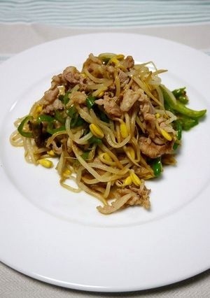 簡単！豚肉ともやしのししとう甘辛炒め-レシピのメイン写真
