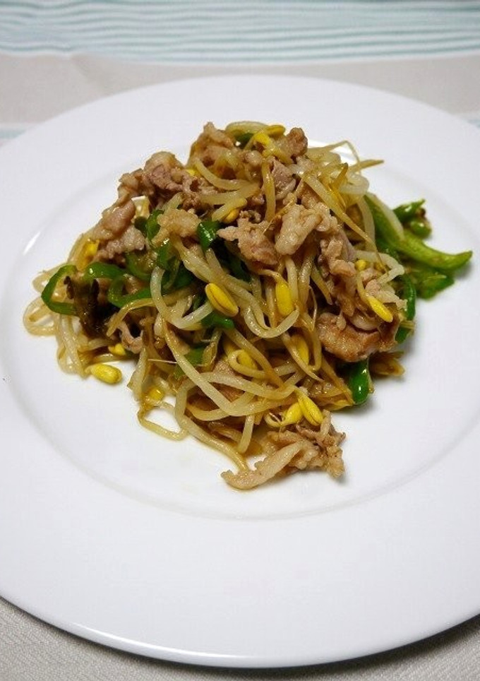 簡単！豚肉ともやしのししとう甘辛炒め-レシピのメイン写真