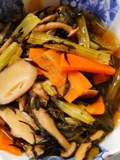 簡単!常備菜♪小松菜とひじきと椎茸の煮物-レシピのメイン写真